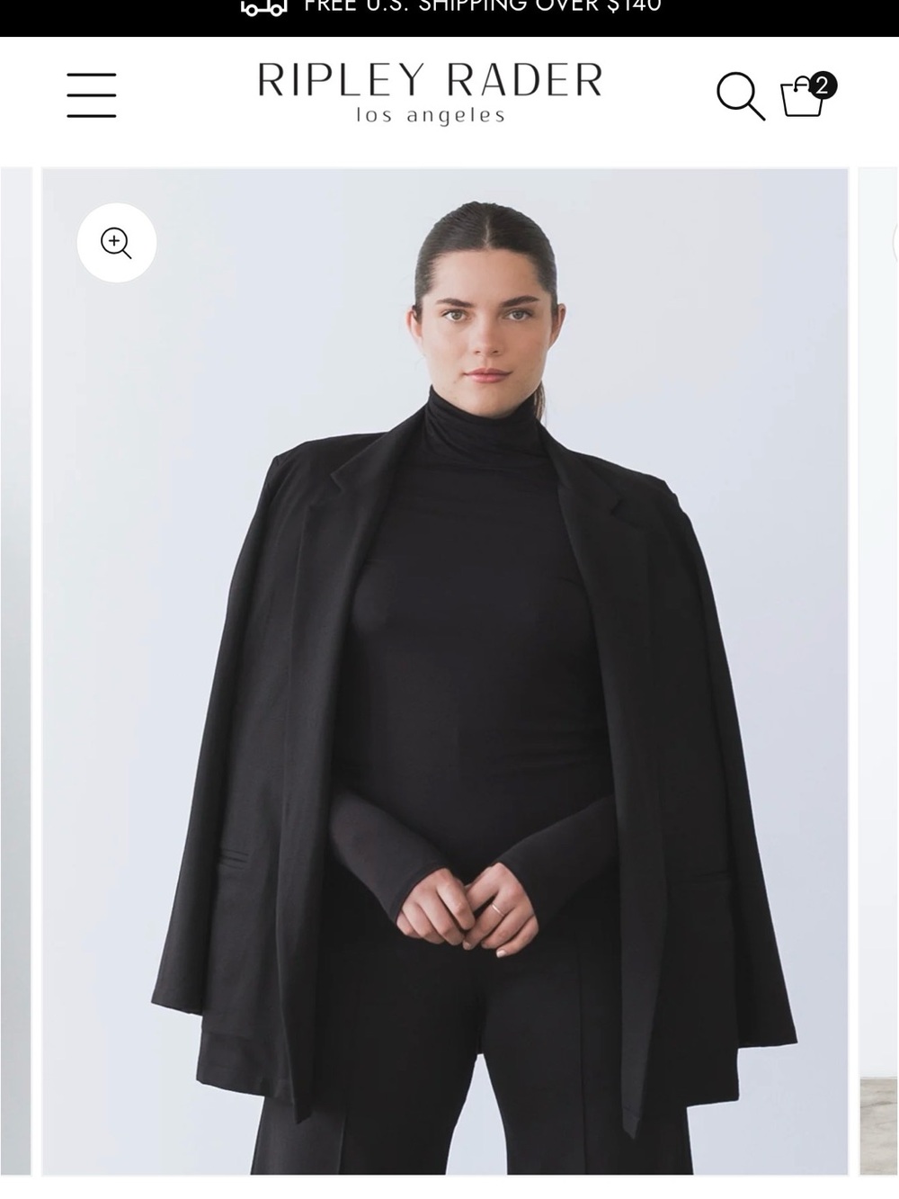 Black Ripley Radar M Open-Front Blazer Jacket